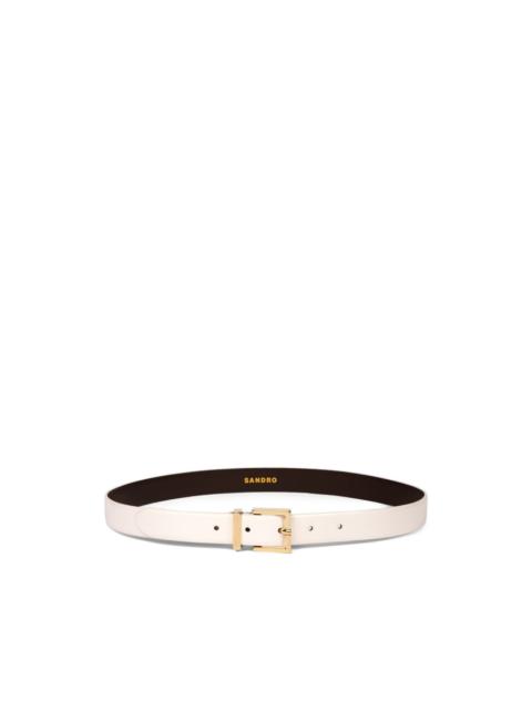 Sandro square-buckle leather belt