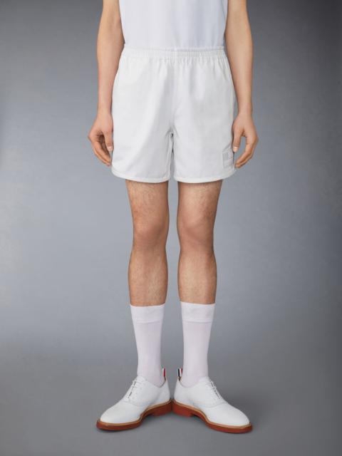 Thom Browne Cotton Twill Elastic Waist Flag Patch Rugby Short