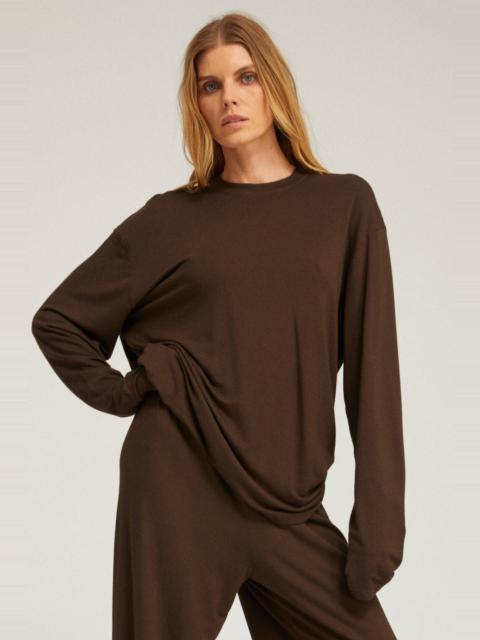 SPRWMN VISCOSE JERSEY LONG SLEEVE OVERSIZED TEE
