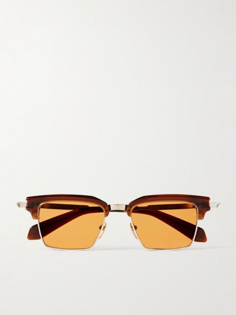JACQUES MARIE MAGE Alin Acetate And Silver And Gold-tone Square-frame Sunglasses