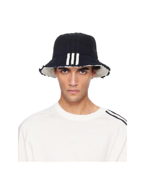 Y-3 Black Denim Stripes Bucket Hat