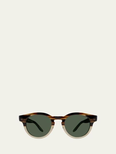 BARTON PERREIRA Men's Oxford Acetate Round Sunglasses