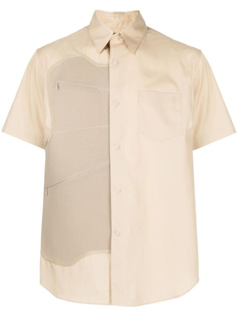 Fumito Ganryu Poly draped short-sleeve shirt