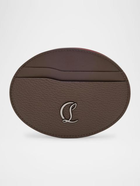 Christian Louboutin Men's Mooncrest Galet Leather Card Holder