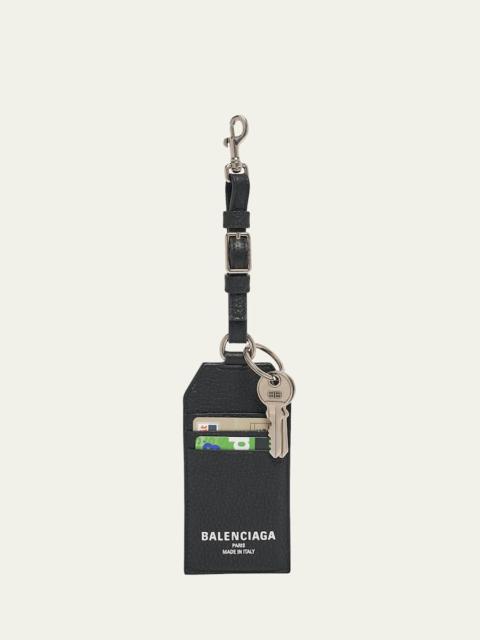 BALENCIAGA Men's Credit Charm Keychain Card Holder