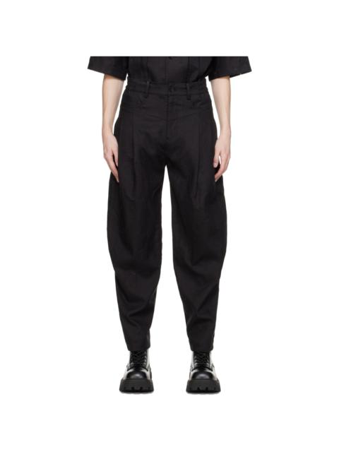 FENG CHEN WANG Black Distressed Trousers