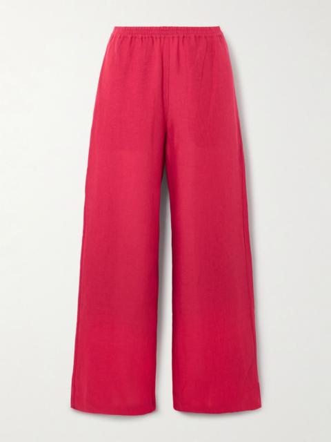 ERES L'intemporel Select linen wide-leg pants Red