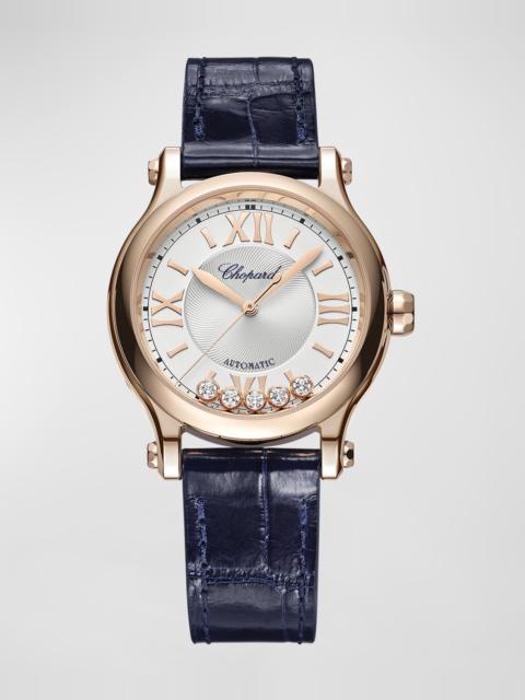 Chopard Happy Sport 33mm 18K Rose Gold 5-Diamond Watch