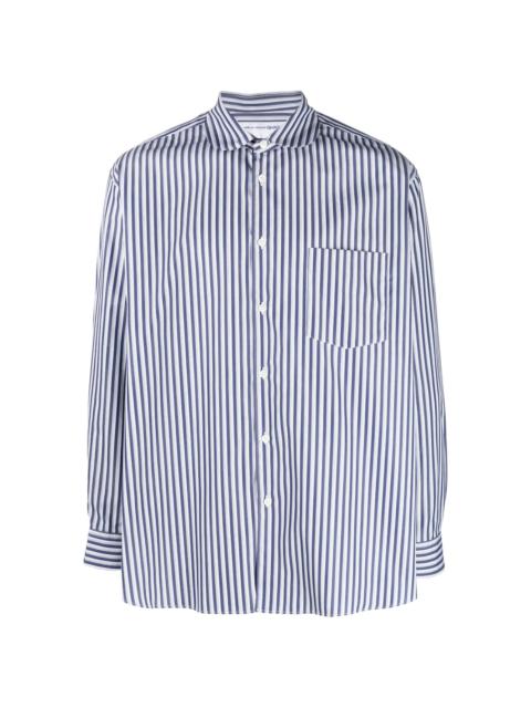 stripe-print long sleeves shirt