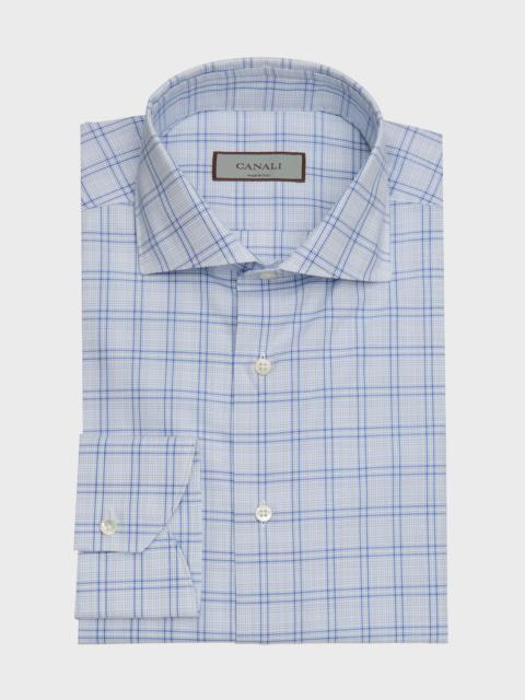 Men's Cotton Graph Check Dress Shirt