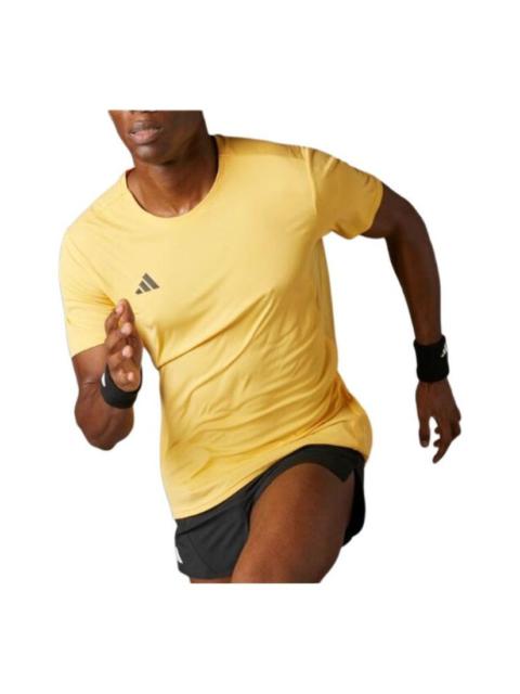 adidas Adizero Essentials Running T-shirt Asia Sizing 'Yellow' IR7126