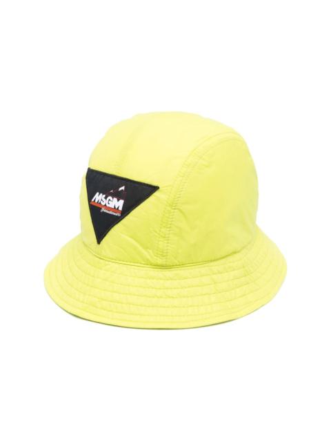 MSGM logo-patch cotton bucket hat