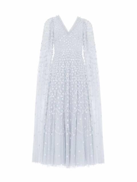 Needle & Thread Clover Cape Sleeve Ankle Gown