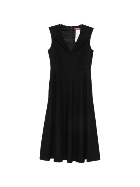 Max Mara Studio Max Mara Studio V-neck Sleeveless Midi Dress