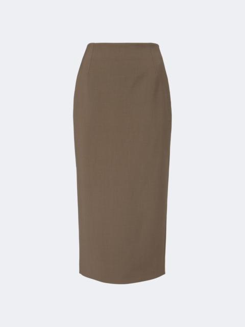 MUGLER Wool-blend pencil skirt