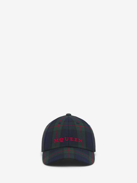 Alexander McQueen Tartan McQueen Logo Baseball Cap