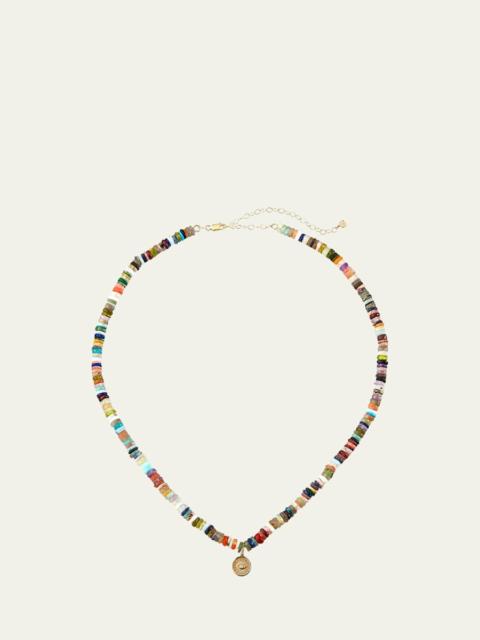 SYDNEY EVAN 14k Evil Eye Diamond Coin Necklace