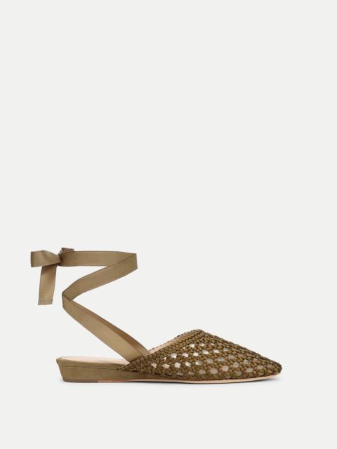 VERONICA BEARD MALIA WOVEN SATIN MULE