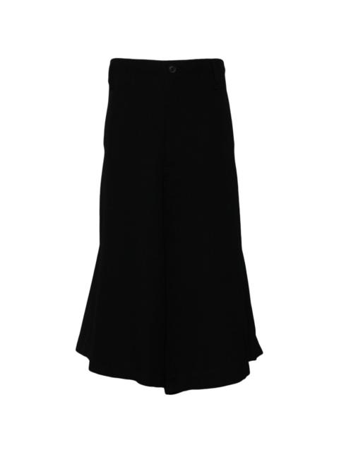 pleated cropped trousers