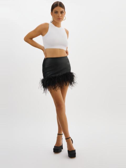 LAMARQUE MAGNOLIA | Feather Trim Mini Skirt