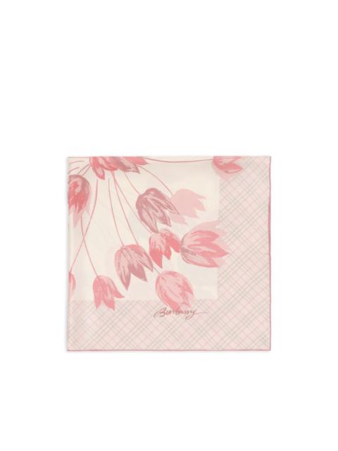 Burberry Tulips silk scarf