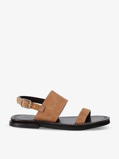 Open-toe leather sandals