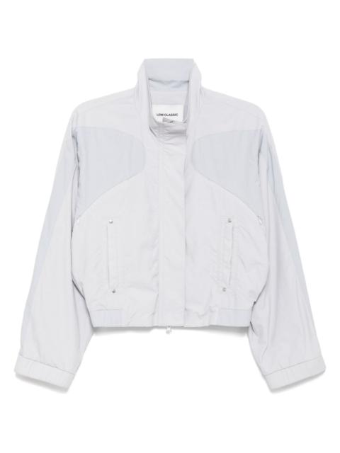 LOW CLASSIC contrast zip-up jacket