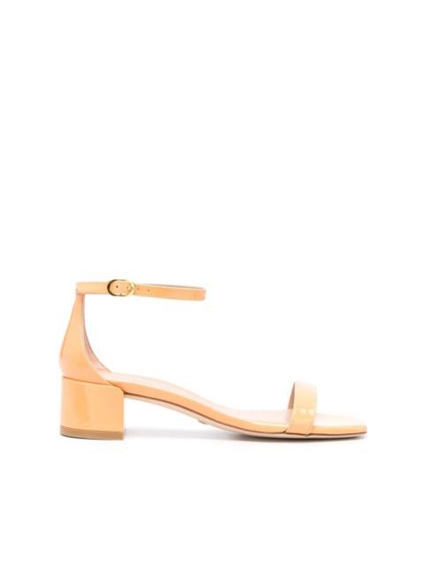 Stuart Weitzman Nudist Curve patent sandals