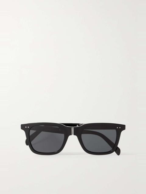 Foldable square-frame acetate sunglasses