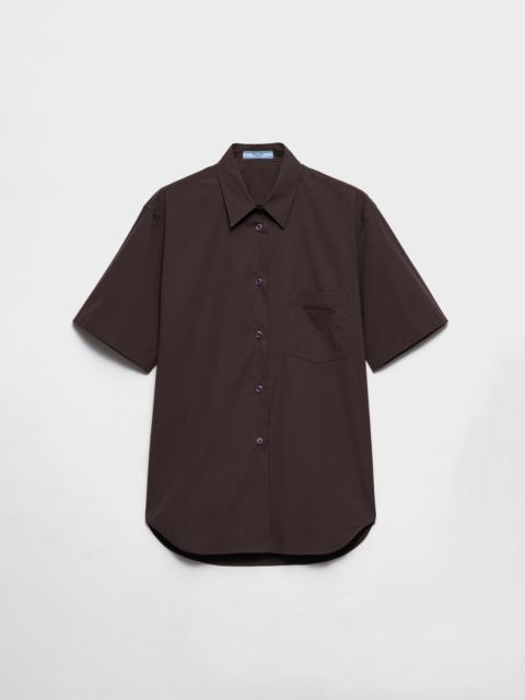 Prada Short-sleeved stretch poplin shirt