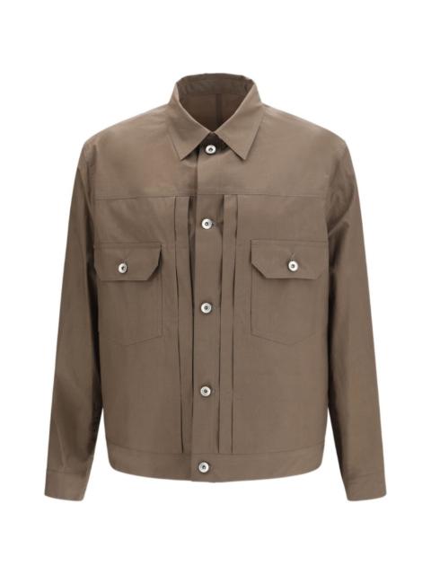 sacai buttoned cotton shirt jacket