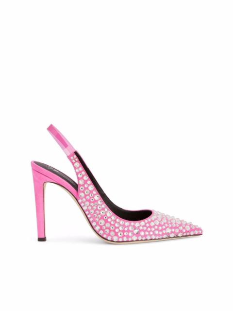 Diorite crystal-embellished pumps