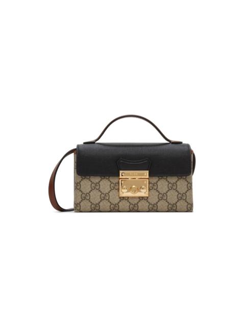 GUCCI Beige GG Supreme Mini Padlock Bag