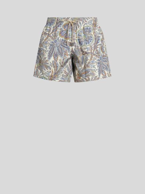 Etro PAISLEY FOLIAGE DESIGN SWIM SHORTS