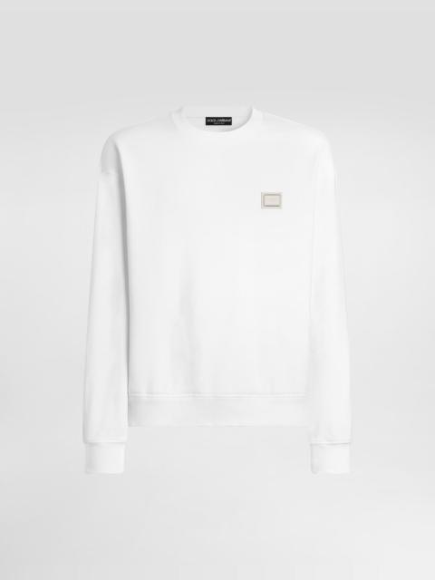 Dolce & Gabbana Jersey sweatshirt with logo plate
