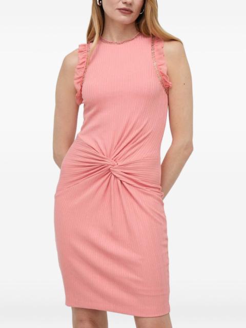 GUESS USA knot-detail ruffle-trim mini dress