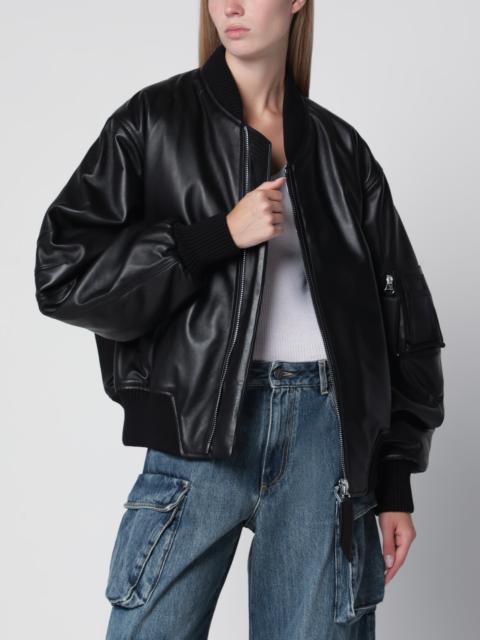 THE ATTICO Anja bomber jacket in black leather
