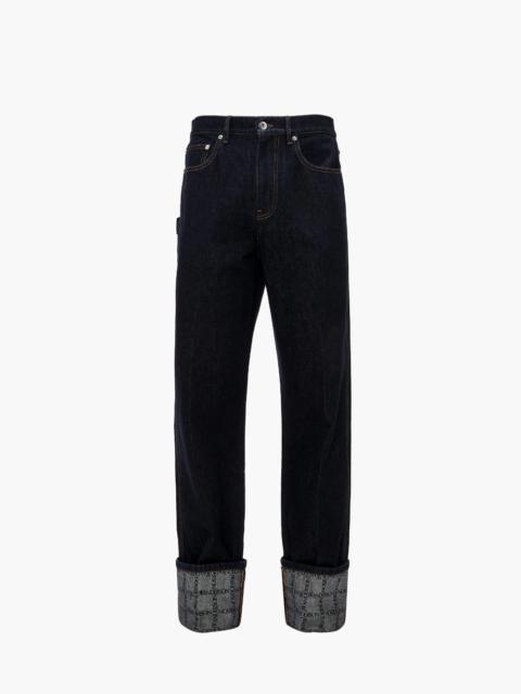 JW Anderson LOGO GRID DENIM JEANS