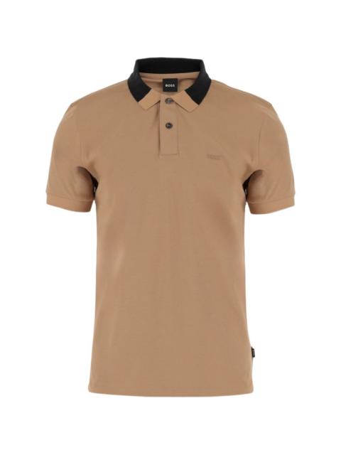 BOSS contrast-collar polo shirt
