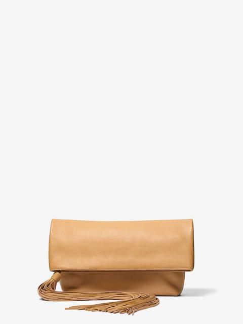 MICHAEL KORS COLLECTION Thalitha Leather Foldover Clutch