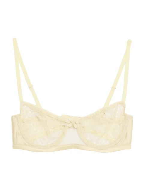 KIKI DE MONTPARNASSE Women's Vinca Floral Lace Balconette Bra - Light Beige