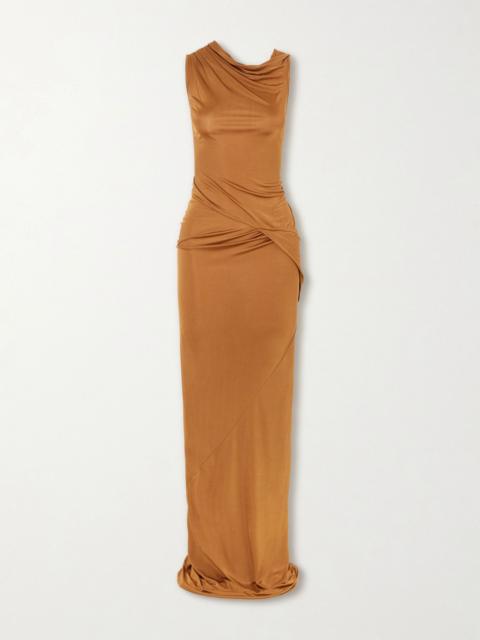 Rick Owens Shailee draped jersey gown Gold