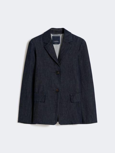 'S Max Mara Single-breasted stretch denim jacket - ULTRAMARINE