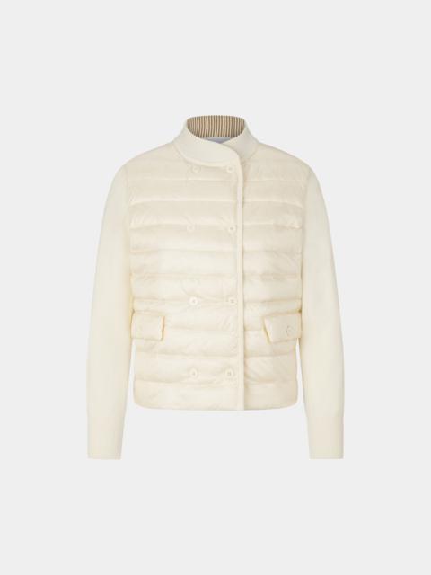 BOGNER Mady Hybrid knit jacket in Off-white