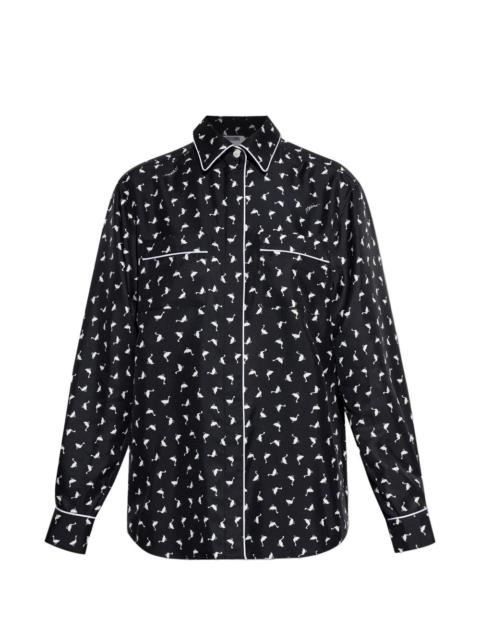 Moschino printed silk shirt
