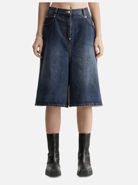 pushBUTTON DENIM JORTS