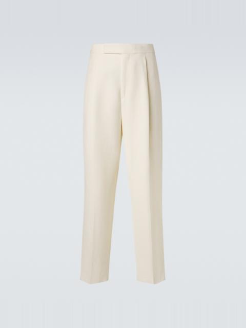 ZEGNA Wool and linen straight pants
