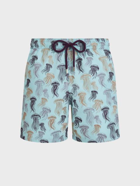 Vilebrequin MEN EMBROIDERED SWIM TRUNKS JELLYFISH DANCE - LIMITED EDITION