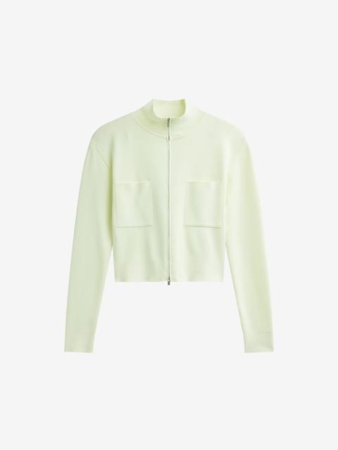 The Frankie Shop Juilly Knit Zip Cardigan - Pale Yellow