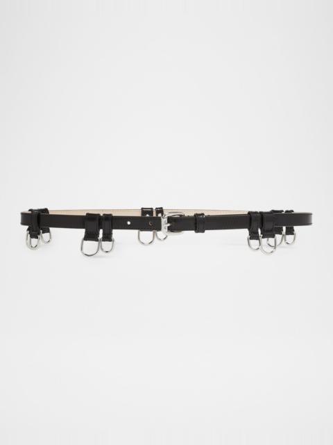 Isabel Marant Chelsea Skinny Leather Belt with D-Rings